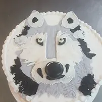 A husky face cake