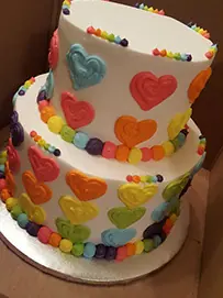 Rainbow heart tiers
